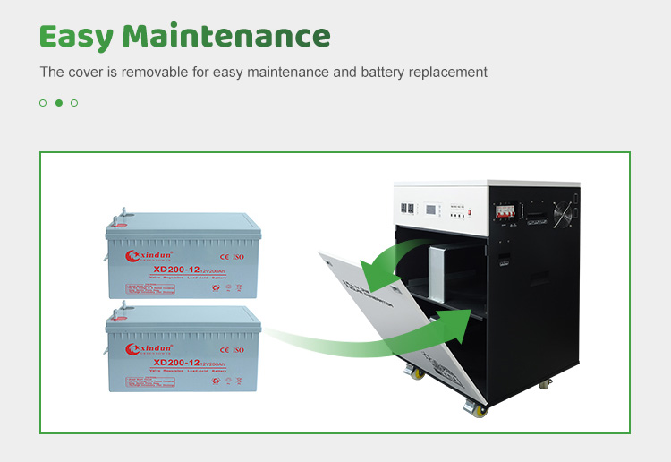 3000 watt solar generator is easy for maintenance and battery replacement