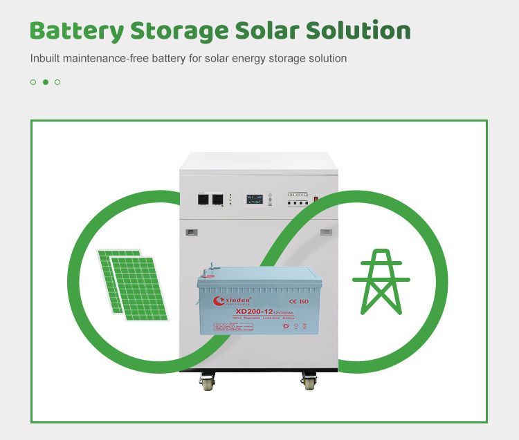 3000 watt solar generator inbuilt maintenance-free battery