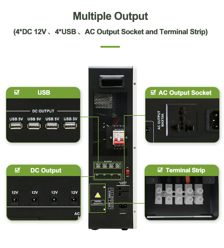 lithium inverter charger multiple output
