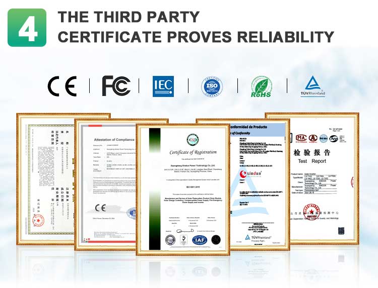 certificate of 1kw pv inverter