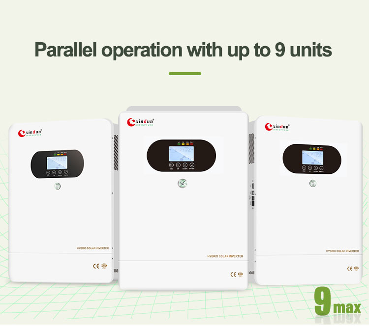 solar energy inverter parallel operation with up to 9 units