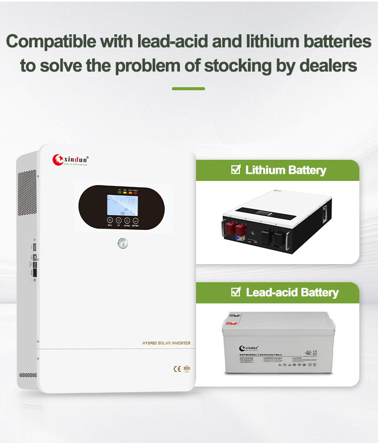 off grid inverter parallel compatible with lead-acid and lithium batteries